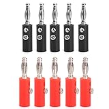 Lovoski 金属+ ABS製 4mm 絶縁 バナナ プラグジャック コネクタ 新しい 10個