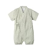 ディゾン(dizoon) 夏 子供甚平 浴衣 和風 ロンパース ベビー 新生児 子供服 男の子 女の子 男女兼用 綿100% 70 80 90cm