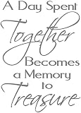 オメガA Day Spent Together Becomes aメモリto Treasureビニールデカール壁ステッカー引用 13" Wide グレー MISC105SMGY