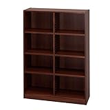 アイリスオーヤマ ラック スペースフィット 幅80×奥行29×高さ120cm ウォールナット S-SFR1280