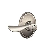 Schlage F40CHP619WKF Wakefield Collection Champagne Privacy Lever, Satin Nickel [並行輸入品]