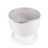 Flexzion Ocean WavesライトプロジェクタマルチカラーRomantic 12 LED夜ランプmp3 Iphone音楽プレーヤースピーカー入力投影バッテリーUSB電源供給Natural 