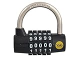 Yaleロックyaly16048 48 mmスチール5つダイヤルCombination Padlock by Yaleロック