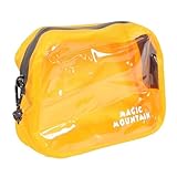 [MAGIC MOUNTAIN] 防水 ポーチ シームレス ドライポーチ 片側全面透明窓 イエロー