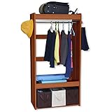 ottostyle.jp キッズハンガーラック 【ブラウン】 シェルフ おかたづけラック こども用 コートハンガー ランドセルラック 収納