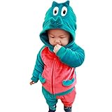 rimiベビー　上下セット　長袖　アウター　恐竜柄　ケラトザウルス ダイノソア ディノサウルス　恐竜　厚地　防寒　２点セット　男女　裏起毛　ベビー服　可愛い　キュート　 (80, ブルー　)