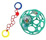 O'ball オーボール オーリンク (レッド) オーボールラトル (ライトブルー) セット 外出 持ち運び (AM-11486R) by Kids II