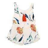 MIOIM ベビー ロンパース 袖なし 花柄 フリンジ ノースリーブ ロングパンツ キッズ 出産祝い 新生児 子供服 赤ちゃん 女の子 連体服 ボディスーツ