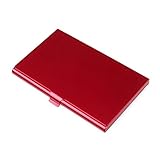 POTOJP 名刺入れ 2way アルミ ステンレス スタイリッシュ カードケース 薄い メンズ＆レディース 兼用 (レッド)