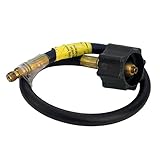 Lasco 16-9169 Propane 12-Inch RV Pigtail Hose with Male QCC by 1/4-Inch Inverted Flare and Rubber Co