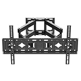 GLWIXY テレビ壁掛け金具アーム式 32-75インチLCD/LED液晶対応,大型 可動式 回転式壁掛けテレビ金具前後&左右&上下多角度調節 最大VESA 600x400 mm 耐荷重45kg,テレビアーム ウォールマウント かべかけ金具 チルト＆スイベル可能まで 42 43 50 55 60 65 70 型