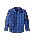 [ラルフローレン] Polo Ralph Lauren Kids ボーイズ Poplin Long Sleeve Button Down Shirt (Toddler) トップス Royal/Navy