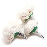 （Island Puppy） ナイロン 繊維 バフ ＋ 綿布 バフ セット研磨 材 入り 6mm 軸 電動 ドリル ビット (綿布バフ Bセット)