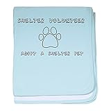 CafePress – 動物Shelterボランティア – スーパーソフトベビー毛布、新生児おくるみ ブルー 067685510925CD2