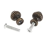 Dophee 6pcs Vintage Brass Round Pumpkin Jewelry Box Knobs Cabinet Cupboard Pull Handle [並行輸入品]