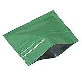 7.5 X 6 cm ( 3 " x2.4 " ) 1000ピースグリーンアルミ箔ZipロックバッグMylarセルフシール真空Ziplockパッケージ梱包ストレージポーチティーコーヒーバッグジッパーM