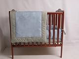 Baby Doll Bedding Zuma Mini Crib/ Port-A-Crib Bedding Set, Grey/Blue by BabyDoll Bedding