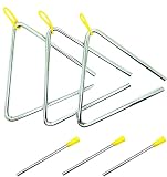 A'sTool トライアングル 3個セット 打楽器 リトミック 楽器 音楽会 演奏会 知育玩具 演奏 3個 セット 4寸 5寸 6寸 7寸 (7寸 17.5cm)