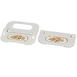 uxcell プルハンドル 金属 凹型フラッシュプルハンドル オーバルシェイププルリング フラッシュハンドル 2個入り