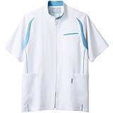 [アシックス] メンズジャケット半袖【制菌/帯電防止/防汚/透け防止/吸水】 医療白衣CHM552-0104