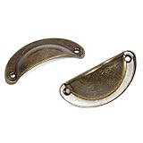 ginsco 2パックヴィンテージ真鍮キッチン食器棚ドアキャビネット引き出しシェルPullキットwith 4ネジ