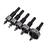 5ピース/ロットカーバイド高鋼先端hssドリルビット16/18。5/20/25/30ミリメートル穴鋸セットステンレス鋼金属合金ドリルビット