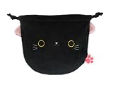 三英貿易 ねこだんご おもち巾着袋 くろ ぬいぐるみ 17cm