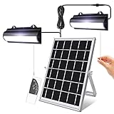 Aokyoung 分離型2灯LEDソーラーライト 屋外 人感 センサーライト ソーラーパワードコリドーウォールライト 6600mAh超大電池容量 4つ知能モード 6段階輝度調整 延長コード5m*2本 太陽光パネル充電 自動点灯/消灯 電気代不要 分離式 高輝度 IP65 防水 防犯 室外/室内兼用 