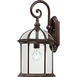 Nuvo Lighting 60/4965 Boxwood One Light Mid-Size Wall Lantern/Arm Down 100 Watt A19 Max. Clear Bevel