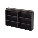 JKプラン Sanchi 1cm単位で棚が調節できる上置きラック 文庫本ラック上置きのみ販売 幅90cm ダークブラウン YH-111R-DB