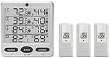 【ノーブランド 品】ワイヤレス　液晶　天気　温度計　屋内/屋外　8チャンネル　温湿度計