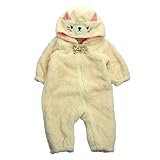 【SiShuNon/シシュノン】ウサギネコモコモコボアカバーオール ボア ウサギ ネコ カバーオール ベビー 70 15 ホワイト