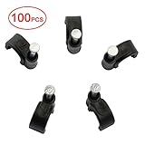 Postta ケーブルステップル 釘止めタイプ ケーブルクリップ 7MM ブラック 100個セット