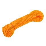 KESOTO 20m/10m ガーデニングロープ　物干しワイヤー　園芸ネット 張りロープ ナイロン編組　全6色 キャンプ　　　 - オレンジ - 20m
