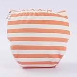 森の日和トレパンベビー練習パンツ吸水層が付いている調整できるトレーニングパンツ　デザインが可愛く使いやすいトレパン新生児向く（0-12月） (M, ストライプ)