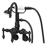 200シリーズソリッド真鍮バスタブ蛇口with Swivel Arms ブロンズ F200B-OB 1