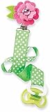 Mud Pie Pink and Green Baby Girl's Flower Jewelled Felt Pacifier Clip 178530 by Mud Pie [並行輸入品]