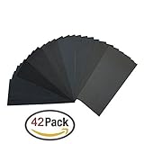 120 to 3000 Grit Sandpaper Assortment, Dry/ Wet, 9 x 3.6 Inch, 42 Pieces,Sand Paper for Automotive S