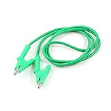 uxcell テストリード　電気デバイステストリード　1Mロング　グリーン　マルチ　電源　ニ口　クリップ　ケーブル