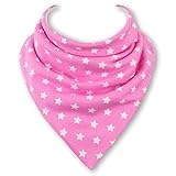 Baby Bandana Dribble Bib in PINK STARS by Babble Kids by Babble Bib