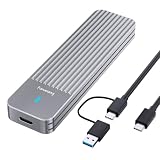 Fanxiang M.2 NVMe SSD 外付けケース USB 3.2 Gen2 10Gbps高速データ転送 【NVMe&SATA両対応】 2230/2224/2260/2280 SSD ケース M2 SSD 外付けケース 4TB容量に対応 UASP Trimサポート 2-in-1ケーブル付属 アルミニウム合金材質 シルバー