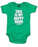 (これは私のハッピーアワー#ワークアウト) This Is My Happy Hour #Workout, プリント　ベビースーツ - グリーン/白 12-18 ヶ月
