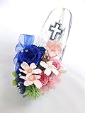 【プリザーブドフラワー／ガラスの靴シリーズ】ロミオとジュリエットの永遠の恋をピンクと青の薔薇に託して…【リボンラッピング付き送料無料】
