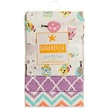 Bananafish Studio Sweet Owl Girl Receiving Soft Nursery Bed Cotton Blanket Made with Soft Fabric, Pu