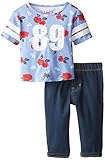 Leeベビー女の子89 Distress Tee Jegging Set カラー: ブルー
