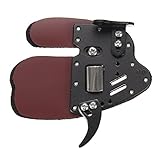 ILS - Cow Leather Archery Finger Protector Guard Glove Shooting Tab for Recurve Bow for Right Hand