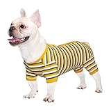 TONY HOBY 犬術後服 オス/メス別け 犬用パジャマ 柔らかいコットン生地 避妊手術ケア 抗菌 皮膚保護 犬の部屋着 春夏秋冬適用 イエロー(女の子) XL