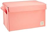 東洋ケース ストレリアナチュレ ケース 収納ボックス ふた付き Lサイズ 幅43×奥行27×高さ27cm ピンク ESTN-CBL-PK