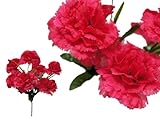 tableclothsfactory 84 Large人工カーネーション花 – 12 bushes – フクシア