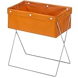 アストロ 収納ボックス オレンジ サイドワゴン 底板付  耐荷重6kg リビング 座ったままものが取れる 62039